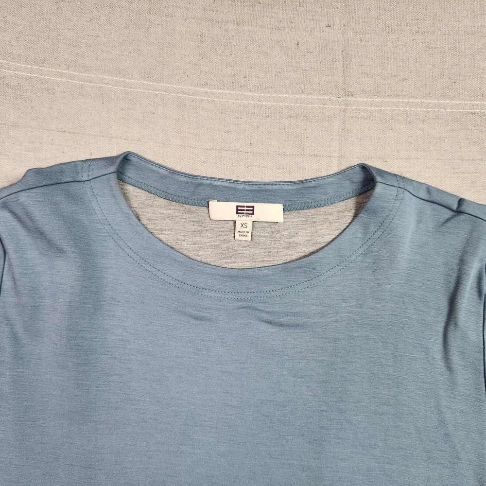 etcetera Top Womens XS Blue Kimono Sleeve Oversized Shirt Rayon Blend - Picture 3 of 14